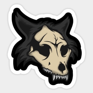 Wolf skull grey Sticker